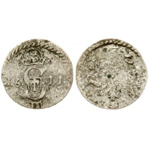 Lithuania 2 Denar 1611 Vilnius. Sigismund III Vasa (1587-1632). Obverse: Crowned S monogram divides date; value below...