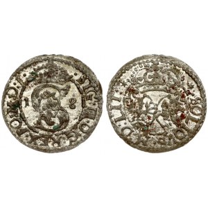 Lithuania 1 Solidus 1618 Vilnius. Sigismund III Vasa (1587-1632). Obverse: Monogram and inscription. Reverse...