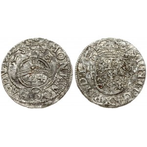 Lithuania 1-1/2 Groszy 1619 Vilnius. Sigismund III Vasa (1587-1632). Obverse: Crowned arms; titles of Sigismund III...