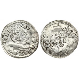 Poland 3 Groszy 1596 Lublin. Sigismund III Vasa (1587-1632). Obverse: Crowned bust right. Reverse...