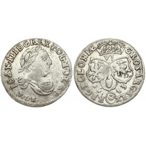 Poland 6 Groszy 1683 TLB Bydgoszcz. John III Sobieski(1674-1696). Obverse: Laureate armored bust right TLB. Reverse...