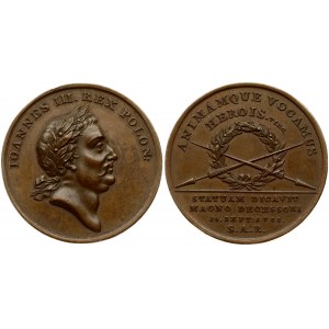 Poland Medal 1788 Sobieski; from the time of the king Poniatowsky. Medal of the eminent medalist Holzhausser...