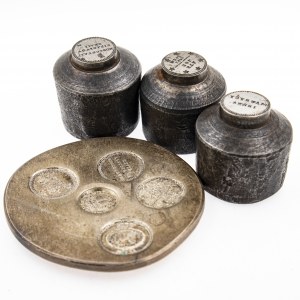 Poland Stamps (1830) 3 Original Steel Stamps of Polish medals. Iron. Copper/Silver. Weight approx: 392.61g. & 90...