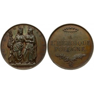 Poland Emigration Medal (1831) by Barre after 1831...
