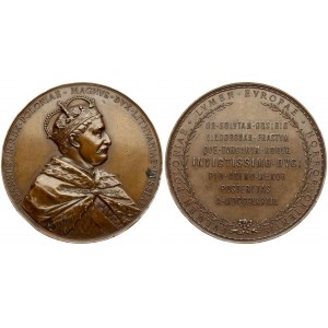 Poland Medal 1883 Jan III Sobieski 200-years Battle of Vienna; J. Tautenhayn. Obverse: The bust of the king in armor...