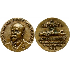 Poland Medal (1918) Bronislaw Ginet Pilsudski; for standing people — Bronislaw Ginet Pilsudski (1866- 1918...