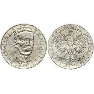 Poland 10 Zlotych 1933 Romuald Traugutt 70th Anniversary of 1863 Insurrection. Obverse Lettering...