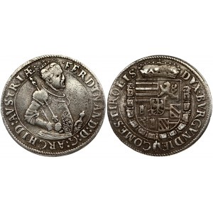 Austria Tyrol 1 Thaler (1577-1595) Hall. Ferdinand II Archduke (1564-1595). Obverse: Half portrait of Ferdinand II...