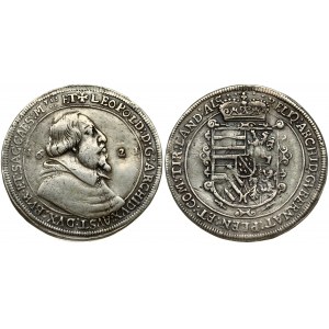 Austria Tyrol 1 Thaler 1621 Leopold V (1619-1625). Obverse: Bust right divides date. Legend around for ...