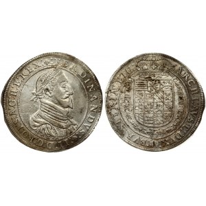 Austria 1 Thaler 1624 Graz. Ferdinand II (1619-1637). Obverse: Laureate bust with straight collar facing right...