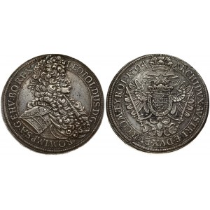 Austria 1 Thaler 1704 Leopold I (1657-1705). Obverse: Bust right. Reverse: Crowned imperial eagle...