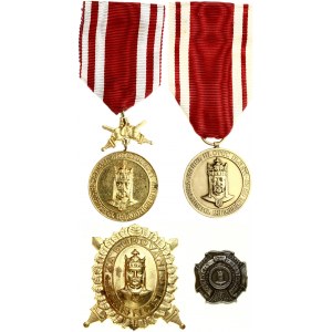 Czechoslovakia An Order (20th century) of 2 Types Medal for Merit and Loyalty and XXX years + Badge with swords...