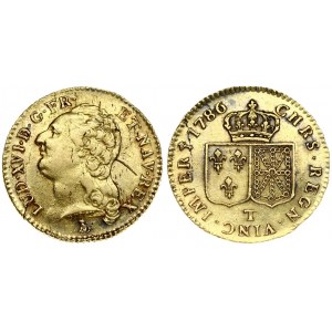 France 1 Louis D'or 1786T Louis XVI(1774-1792). Obverse: Head left. Obverse Legend...