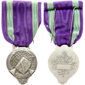 France Medal (20th century) of the Union of Fanfares. UNION OF FANFARES; TRUMPETS; DRUMS AND BUGLES OF FRANCE. Silver...