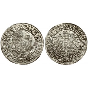 Germany Prussia 1 Groschen 1538 Albrecht (1525-1569). Obverse: Bust right in circle...