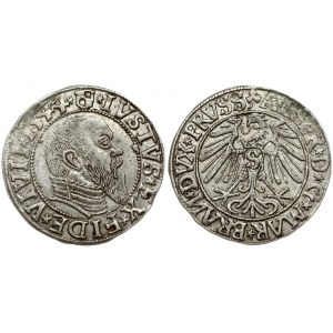 Germany Prussia 1 Groschen 1544 Albrecht (1525-1569). Obverse: Bust right in circle...