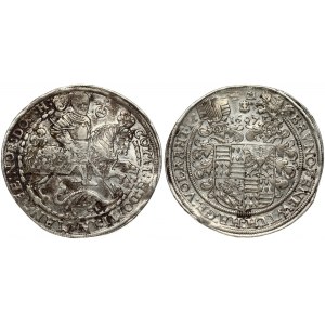 Germany  MANSFELD-BORNSTEDT 1 Thaler 1607 GM Bruno II & Wilhelm I & Johann Georg IV & Volrat VI (1604-1607)...