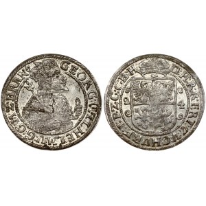 Germany Brandenburg-Prussia 1 Ort 1624 Georg Wilhelm(1619–1640). Obverse: Georg Wilhelm to the right; holding scepter...