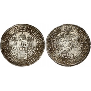 Germany HAMBURG 16 Schilling 1632 (i) Obverse: Towered building facade within beaded circle. Reverse...