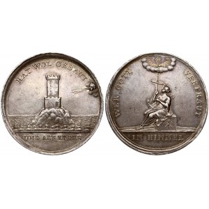 Germany Religion Medal (18-19 Century). Obverse: HAT WOL GEBAUT; UND AUF ERDEN. Reverse: WER GOTT VERTRAUT; IM HIMMEL...