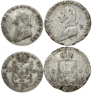 Germany PRUSSIA 4 Groschen & 1/3 Thaler (1802A - 1804A) Friedrich Wilhelm III(1797-1840). Obverse: Uniformed bust left...