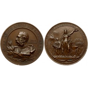 Germany Saxony Medal 1898 Koenig Albert von Sachsen; 1873-1898; 25 years of benevolent governement. Bronze...