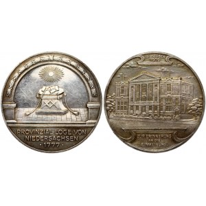 Germany Saxony Masonic Medal 1909. FREEMASONRY DEDICATION OF THE NEW TEMPLE 1909. Obverse legend: 18 OKTOBER 1909. ...