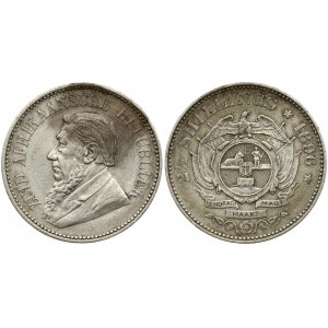 South Africa 2-1/2 Shillings 1896 Obverse: Bust left. Obverse Legend: ZUID AFRIKAANSCHE REPUBLIEK. Reverse...