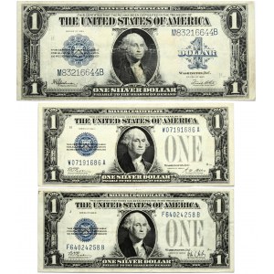 USA 1 Dollar (1923-1928) Banknotes. Obverse: Portrait of George Washington at the center; the register's Signature...