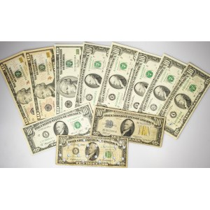 USA 10 Dollars (1934-2017) Banknotes. Obverse: Alexander Hamilton. Reverse: US Treasury Building. (11 pcs 1934-2017...