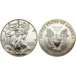 United States 1 Dollar 2020 'American Silver Eagle' Bullion Coin. Obverse: Walking Liberty. Lettering...