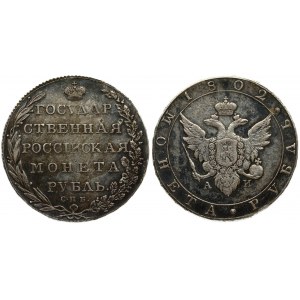 Russia 1 Rouble 1802 СПБ-АИ St. Petersburg. Alexander I (1801-1825). Obverse: Crowned double imperial eagle. Reverse...