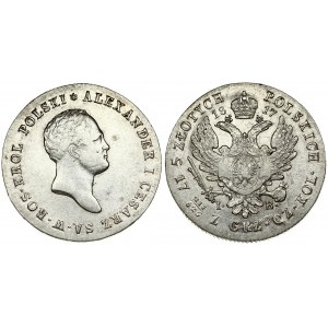 Russia  For Poland 5 Zlotych 1817 IB. Alexander I (1801-1825). Obverse: Head right. Reverse...