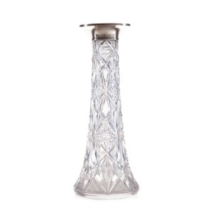 Crystal vase in silver hardware