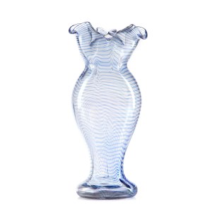 Decorative vase with wavy lines