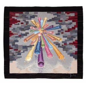 Tapestry with abstract decoration