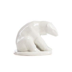 Figura Niedźwiedź polarny - Zakłady Porcelany Bogucice