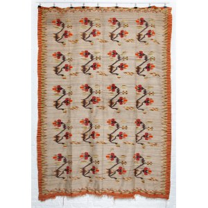 Kilim with geometric floral pattern - 1920s/30s.