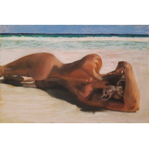 Tomasz Włodarczyk (b. 1962), Nude on the beach, 2020