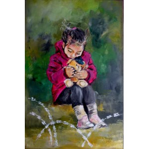 Marzanna Powala, Girl with a Bear, 2021