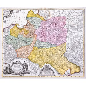 Tobias Conrad Lotter, Mappa geographica ex novissimis observationibus repraesentans Regnum Poloniae....