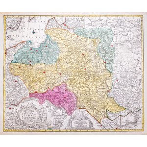 Tobias Conrad Lotter, Mappa geographica ex novissimis observationibus repraesentans Regnum Poloniae…