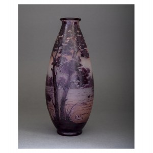 Vase with landscape representation, France, E. Val &amp; Cie., 'Ancienne Maison Effler', ca. 1925.