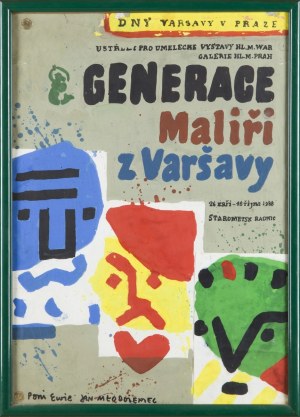 Jan MŁODOŻENIEC (1929 - 2000), Projekt plakatu: Generace Maliři z Varšavy, 1988 r.