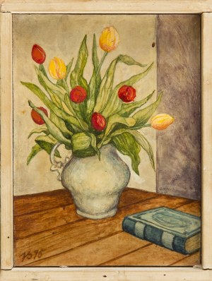 JAN SUMIGA (1944 - 2005), Tulipany i niebieska księga, 1976 r.