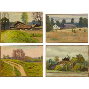 Siergiej NIKIFOROW (1920-2005), Zestaw czterech prac - Pejzaże, 1995 - 1999