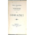 KONOPNICKA - POEZYE W NOWYM UKŁADZIE IV. OBRAZKI. wyd.1 z 1903r.