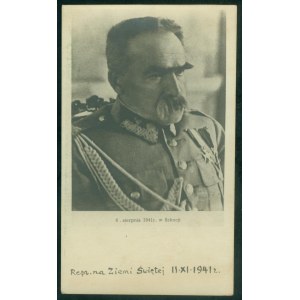 Józef Piłsudski [Fot. Leonard Siemaszko, Wilno], zdjęcie zreprodukowane w Szkocji 6 sierpnia 1941r.,