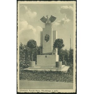 Otwock - Pomnik Marsz. Piłsudskiego w parku, Wyd. Ruch, 1672,