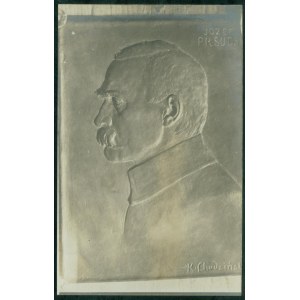 Plakieta Józef Piłsudski, proj. K. Chudziński, fot. sepia